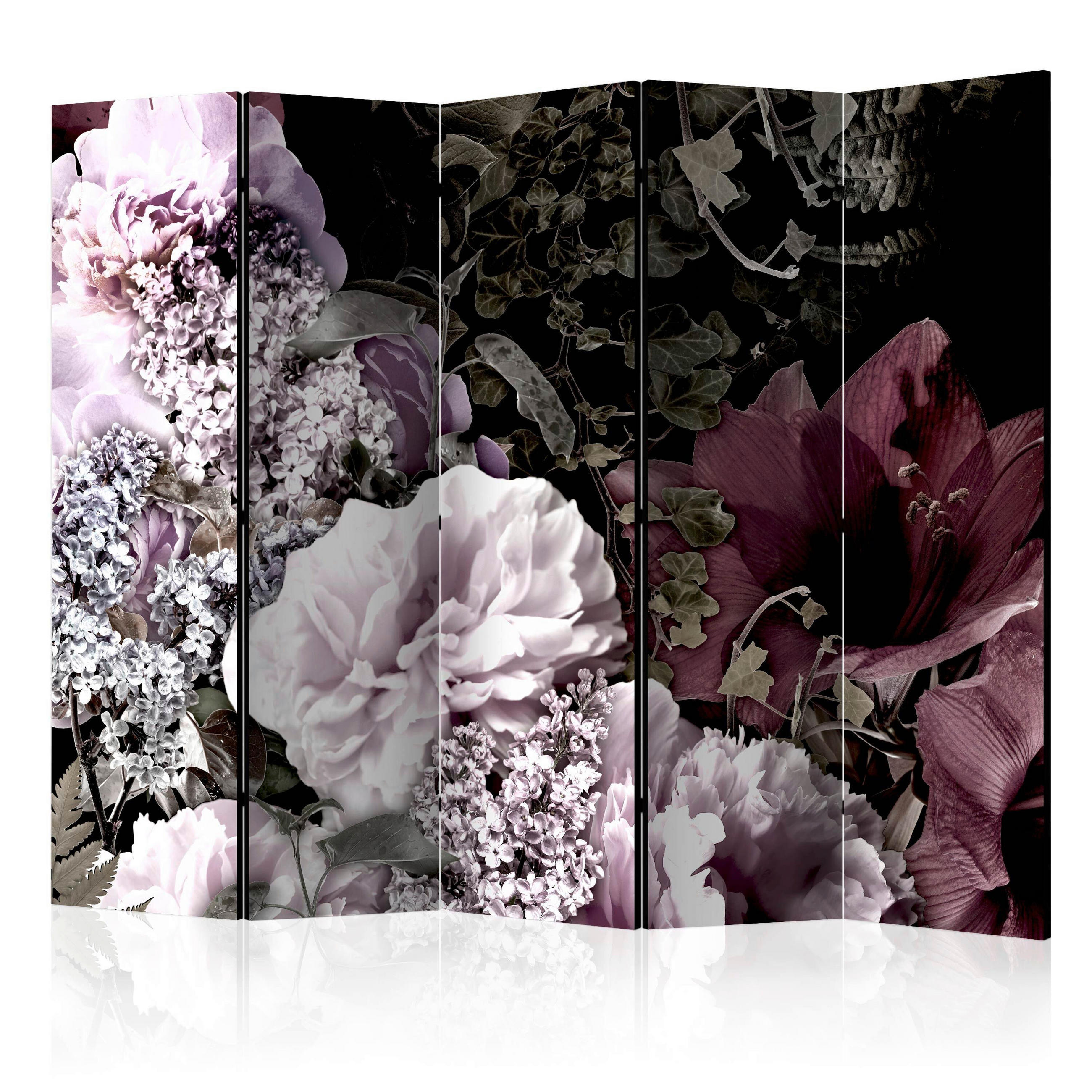 SKÄRMVÄGG  i trä, textil  bär, syrén, magenta  - bär/magenta, Basics, trä/textil (225/172/3cm) - artgeist