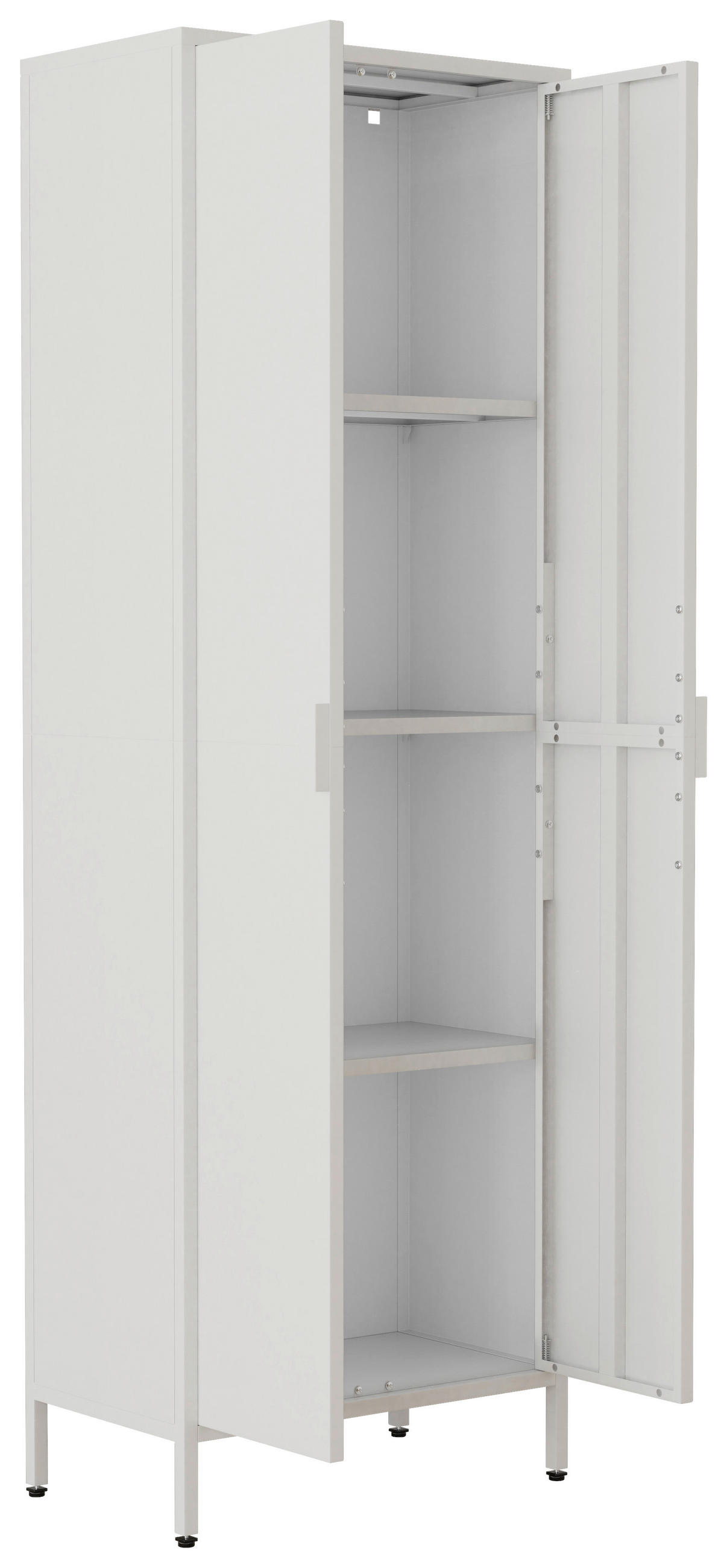 DREHTÜRENSCHRANK 60/180/35 cm 2-türig Weiß  - Weiß, Design, Metall (60/180/35cm) - MID.YOU