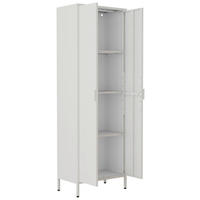DREHTÜRENSCHRANK in Weiss  - Weiss, Design, Metall (60/180/35cm) - MID.YOU