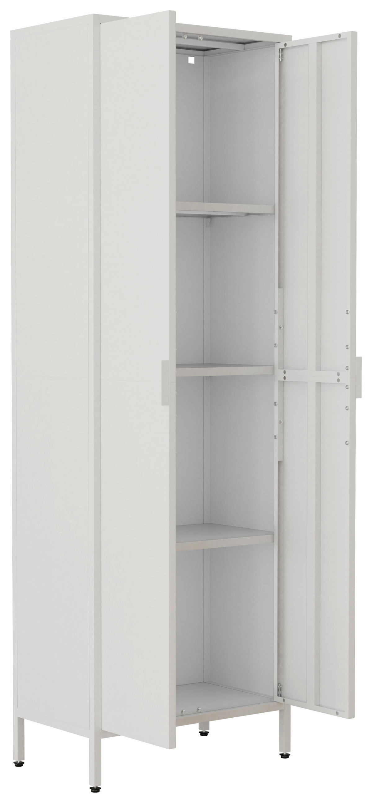 DREHTÜRENSCHRANK in Weiss  - Weiss, Design, Metall (60/180/35cm) - MID.YOU