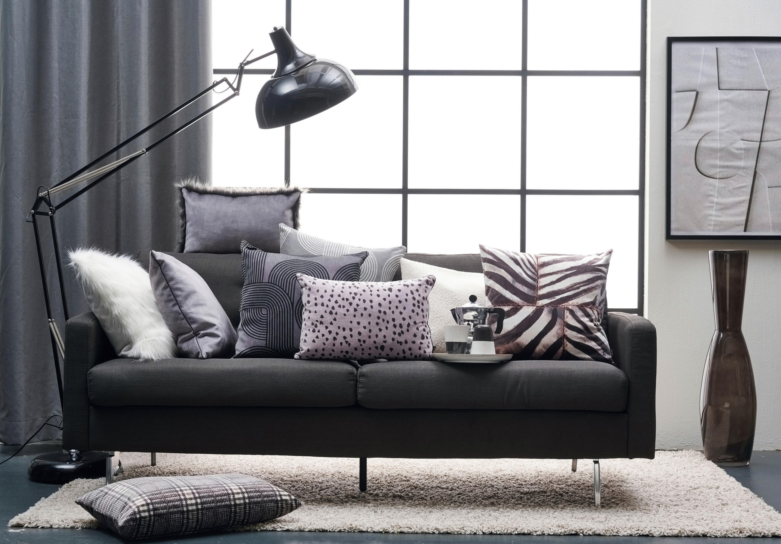 KISSENHÜLLE 46/46 cm  - Grau, Basics, Textil (46/46cm) - Apelt