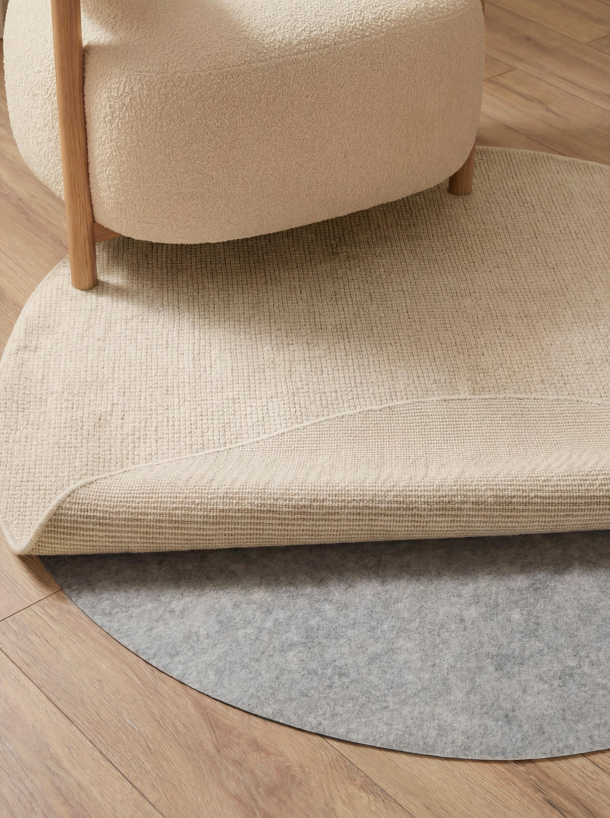 UNTERLAGSMATTE  - Hellgrau, Basics, Textil (100cm) - Hanse Home