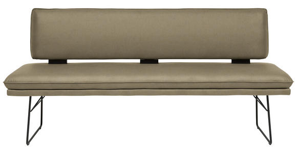 SITZBANK in Metall, Textil Grün, Schwarz  - Schwarz/Grün, Design, Textil/Metall (195/91/65cm) - Dieter Knoll