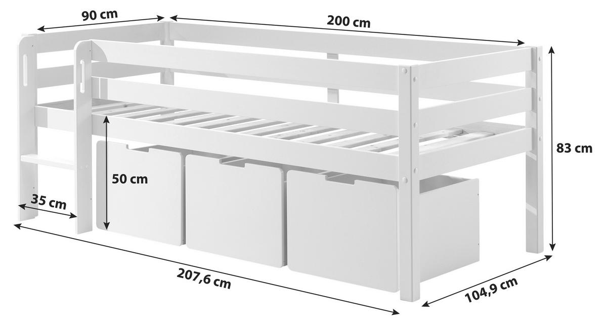 HOCHBETT 90/200 cm Grau Grau  - Grau, MODERN, Holz/Holzwerkstoff (90/200cm) - MID.YOU