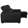ECKSOFA in Mikrofaser Schwarz  - Schwarz, KONVENTIONELL, Kunststoff/Textil (285/177cm) - Carryhome