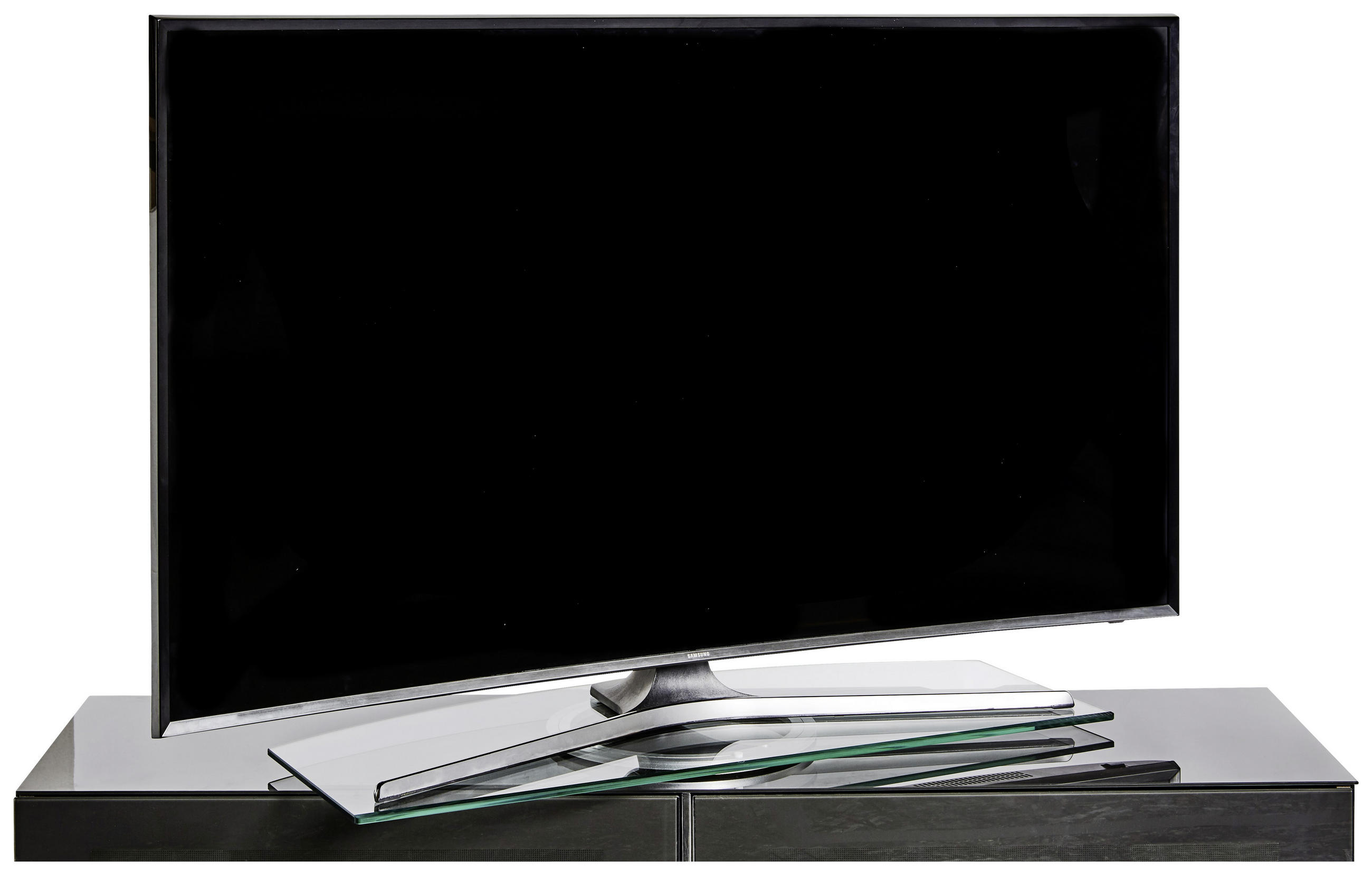 TV-DREHPLATTE  Metall, Glas  Klar, Alufarben  - Klar/Alufarben, Design, Glas/Metall (90/2,5/38cm)
