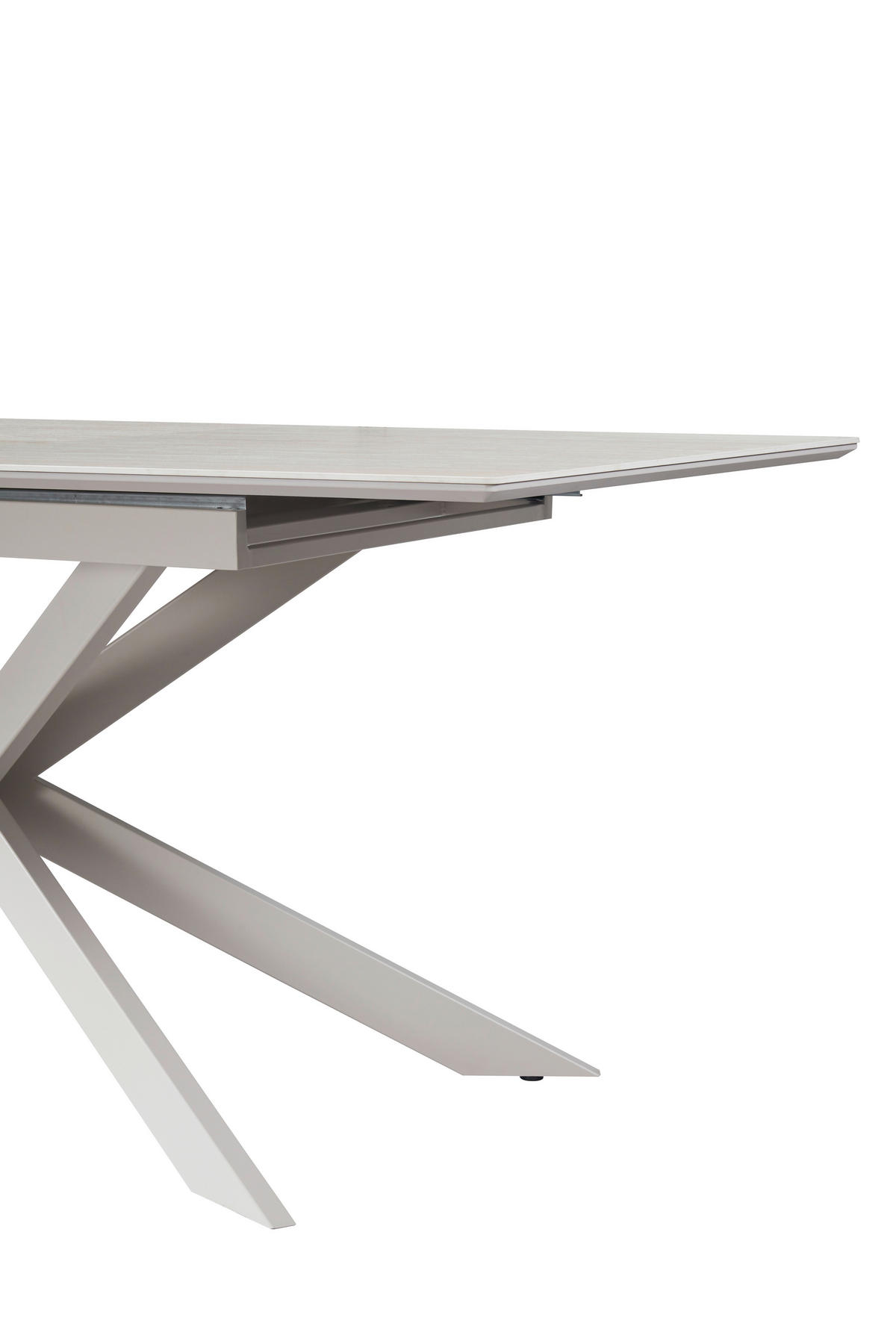 ESSTISCH 160/200/90/76 cm Nachbildung  Metall, Stein, Holzwerkstoff ausziehbar rechteckig Beige  - Taupe/Beige, Basics, Holzwerkstoff/Stein (160/200/90/76cm) - Livetastic