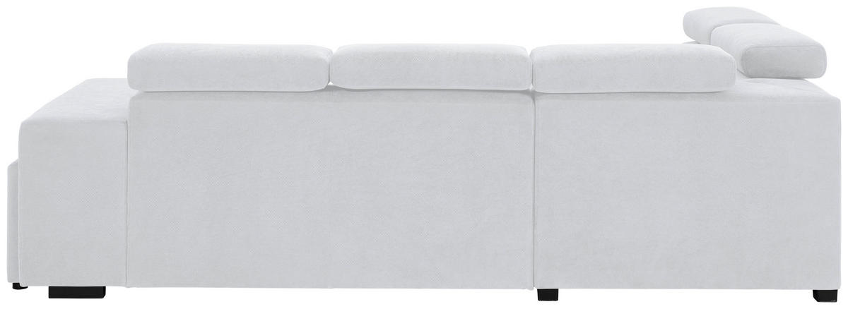 ECKSOFA Hellgrau Webstoff  - Hellgrau/Schwarz, KONVENTIONELL, Holz/Textil (244/283cm) - Carryhome