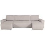 Wohnlandschaft inkl. Funktion Hellbraun Cord  - Hellbraun/Schwarz, KONVENTIONELL, Textil (146/317/146cm) - Xora