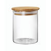 VORRATSDOSE 0,7 l  - Hellbraun/Klar, Basics, Glas/Holz (9,5/12cm) - Homeware Profession.