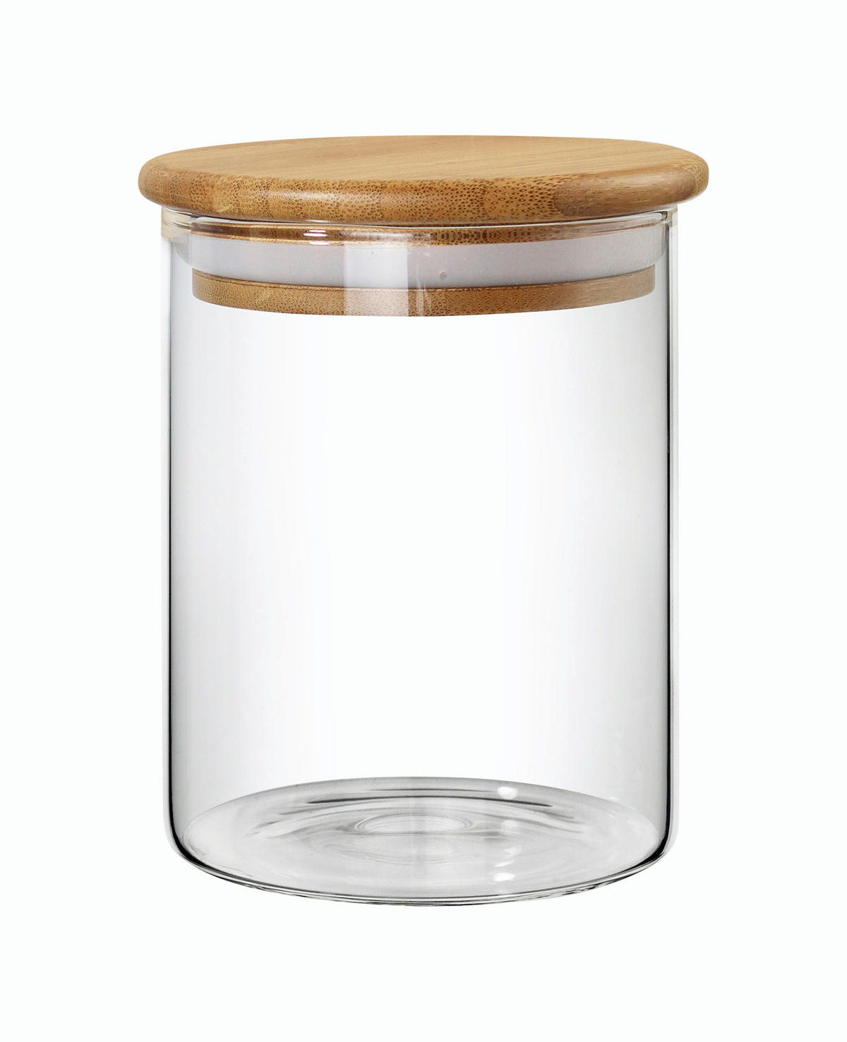 FÖRVARINGSBURK 1,2 l  - klar/ljusbrun, Basics, glas/trä (9,5/18cm) - Homeware Profession.