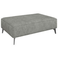 HOCKER in Textil Graubraun  - Graubraun/Schwarz, MODERN, Textil/Metall (130/44/85cm) - Carryhome