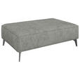 HOCKER in Textil Graubraun  - Graubraun/Schwarz, MODERN, Textil/Metall (130/44/85cm) - Carryhome
