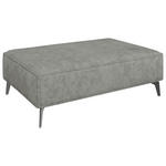 HOCKER in Textil Graubraun  - Graubraun/Schwarz, MODERN, Textil/Metall (130/44/85cm) - Carryhome