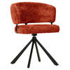 STUHL Chenille Rostfarben  - Rostfarben/Schwarz, Design, Textil/Metall (62/80/56cm) - Landscape