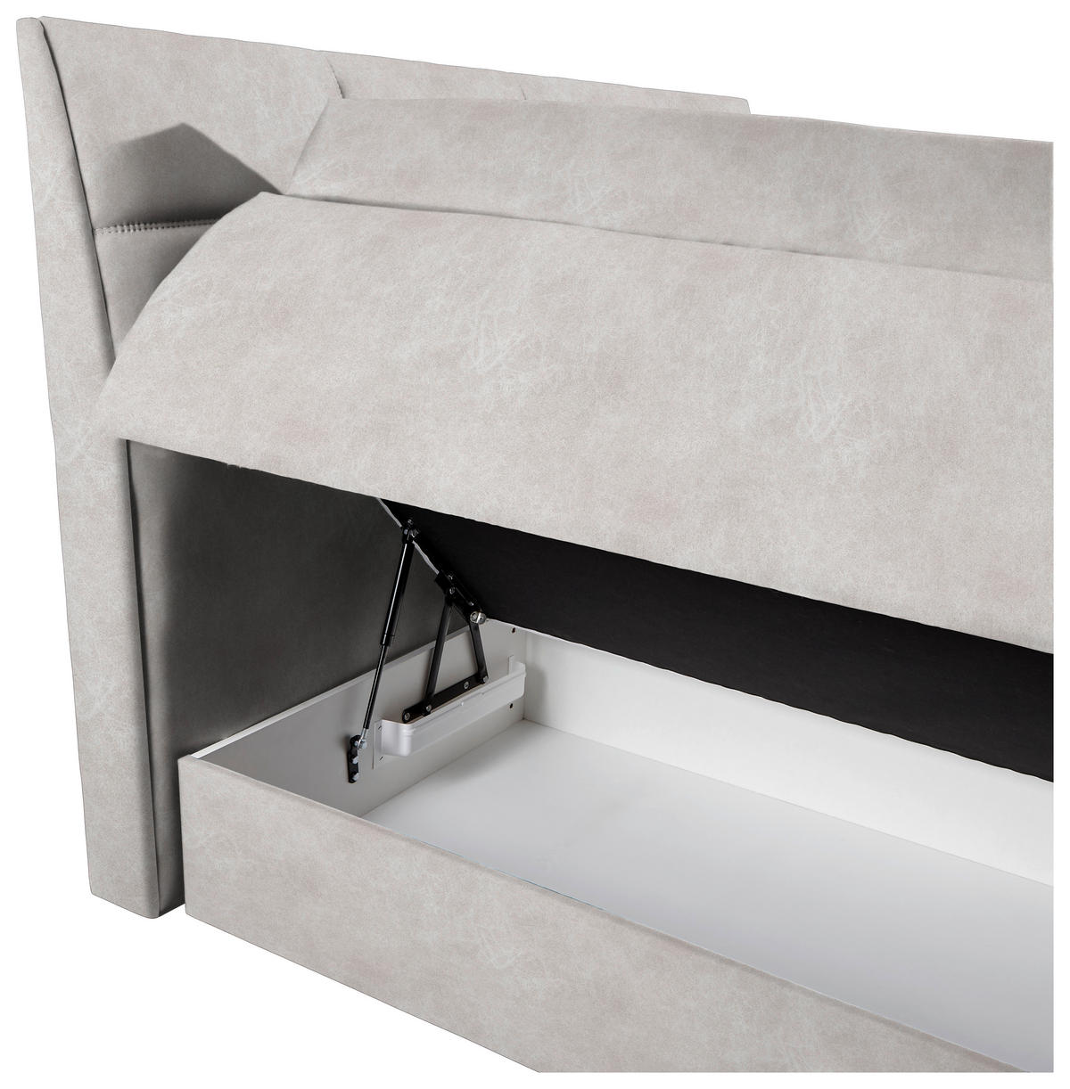 BOXSPRINGBETT 160/200 cm  in Ecru  - Wengefarben/Ecru, Konventionell, Holz/Textil (160/200cm) - Xora