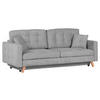 BÄDDSOFFA i flatväv ljusgrå  - ljusgrå/naturfärgad, Klassisk, textil (225/70/98cm) - Livetastic