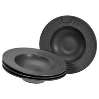PASTATELLERSET Steinzeug 4-teilig  - Schwarz, Basics, Keramik (30cm) - Creatable