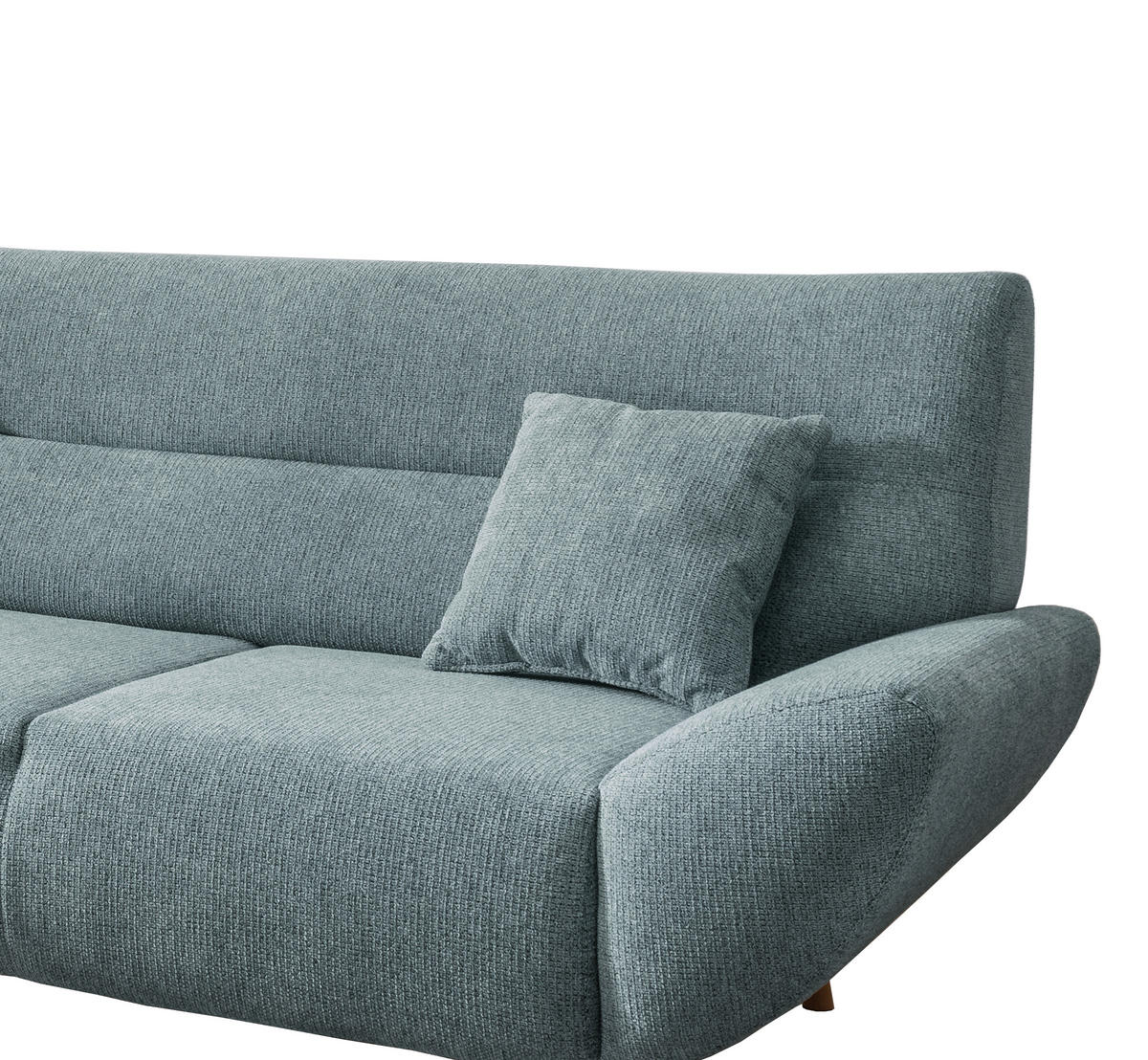 ECKSOFA in Chenille Mintgrün  - Wildeiche/Mintgrün, Modern, Holz/Textil (166/290cm) - MID.YOU