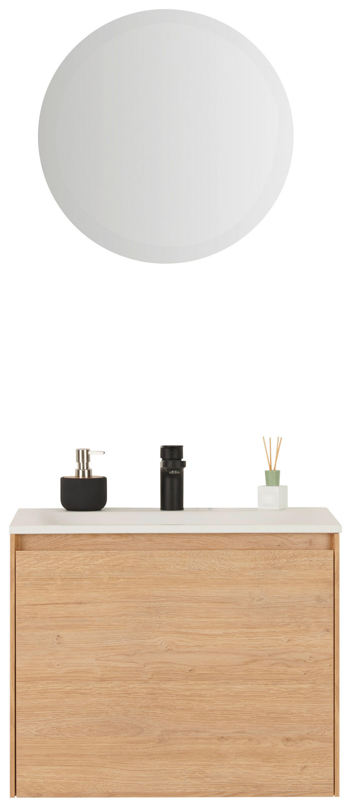 BADEZIMMER  in 60 cm  - Hellbraun/Naturfarben, KONVENTIONELL, Holzwerkstoff (60cm) - Emilio Belluti