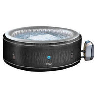 WHIRLPOOL 195/70 cm  - Schwarz/Grau, Basics, Kunststoff/Metall (195/70cm)