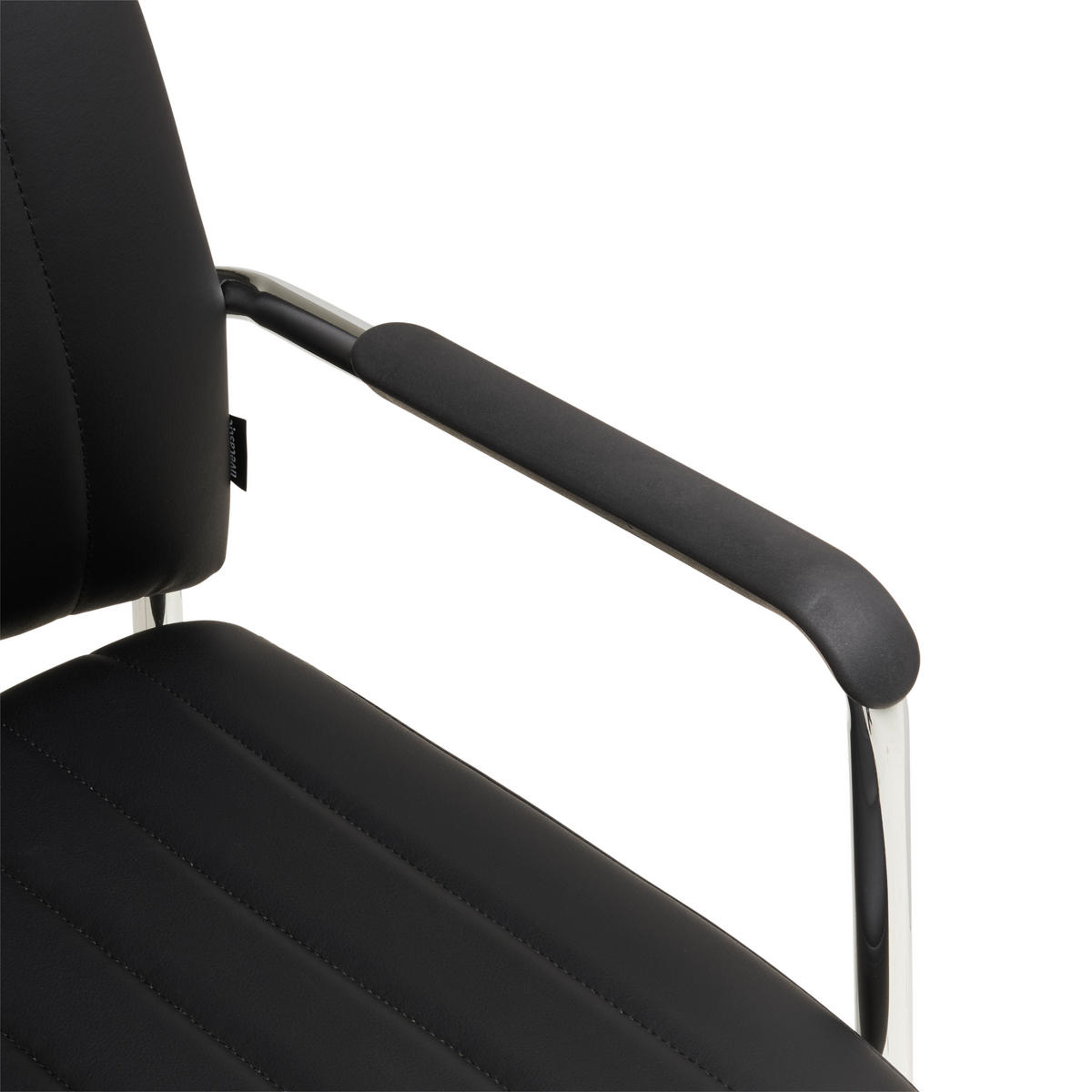 BESUCHERSTUHL Schwarz, Chromfarben  - Chromfarben/Schwarz, LIFESTYLE, Holz/Kunststoff (56/81/63cm) - Livetastic