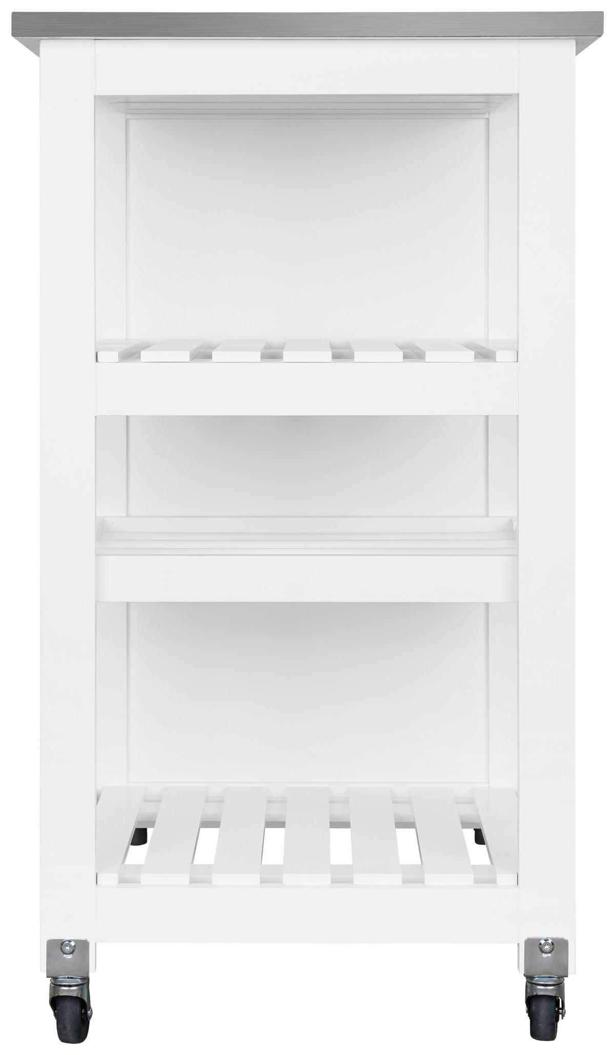 KÜCHENINSEL   in Weiß, Edelstahlfarben  - Edelstahlfarben/Schwarz, Basics, Holzwerkstoff/Kunststoff (76/87/48cm) - MID.YOU