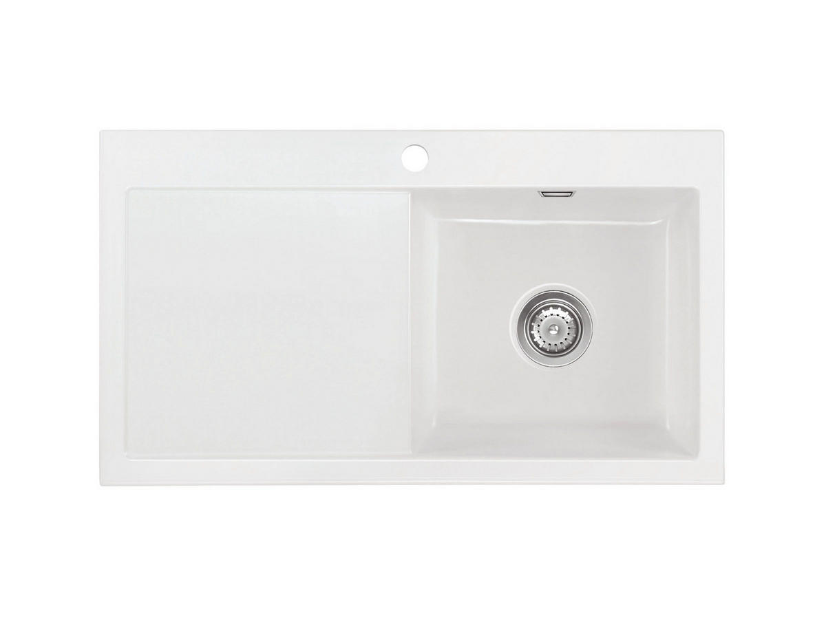 SPÜLE Mera 90 / 50740112  - Weiß Hochglanz, Basics, Keramik (90/20/51cm) - Systemceram
