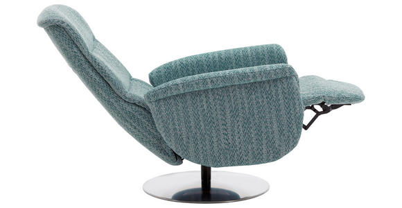 RELAXSESSEL in Textil Petrol  - Edelstahlfarben/Petrol, Design, Textil/Metall (71/112/83cm) - Dieter Knoll