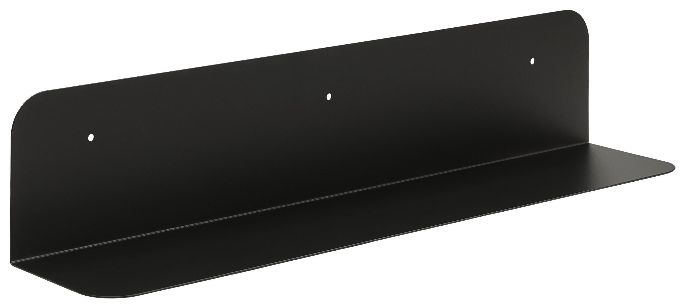 WANDBOARD in 60/12/12 cm Schwarz  - Schwarz, Design, Metall (60/12/12cm) - MID.YOU