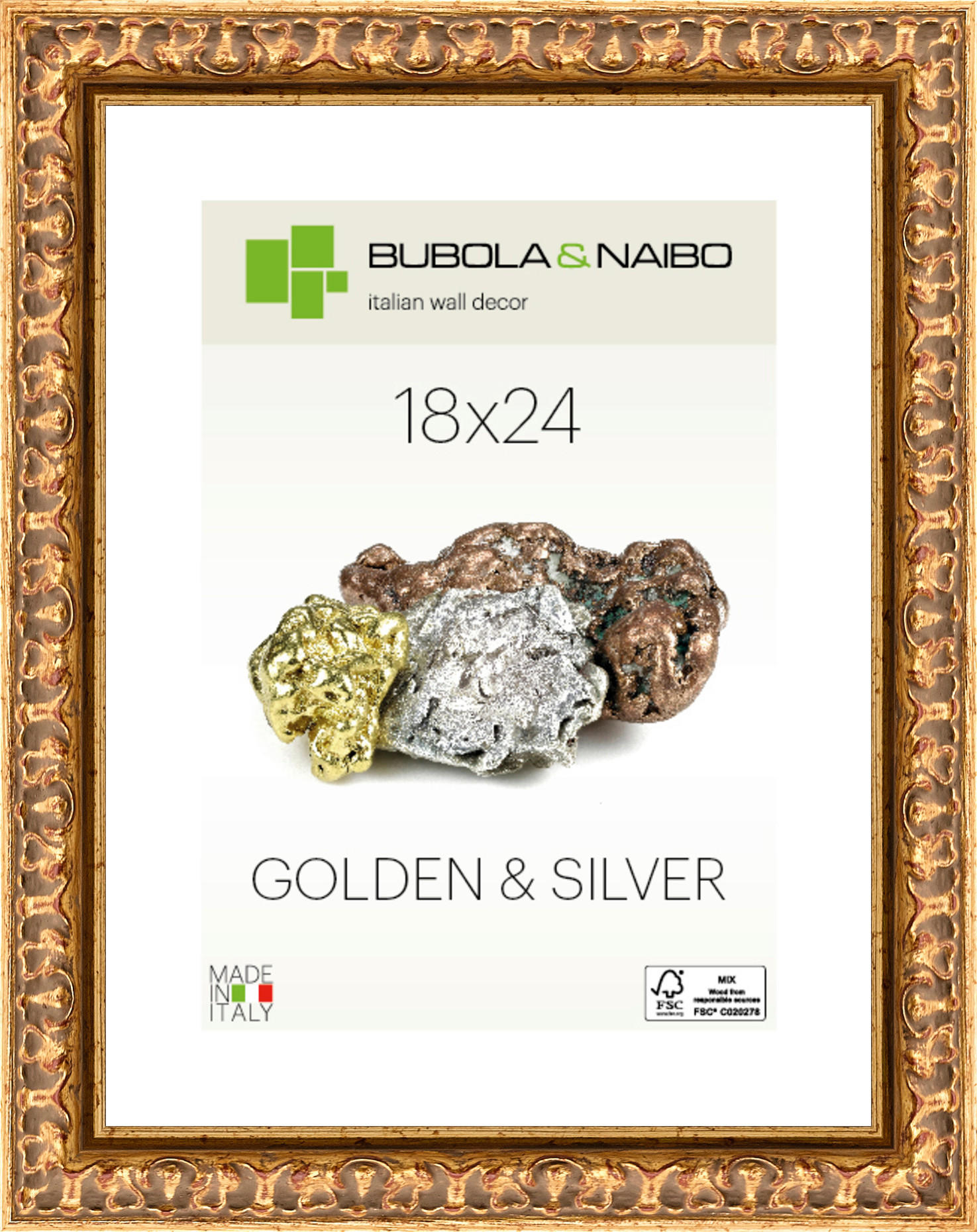 BILDERRAHMEN 28/24 cm  - Goldfarben, Basics (28/24cm)