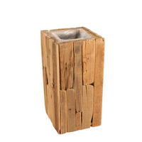 DEKOVASE  - Braun, Basics, Holz/Kunststoff (20/40/20cm)