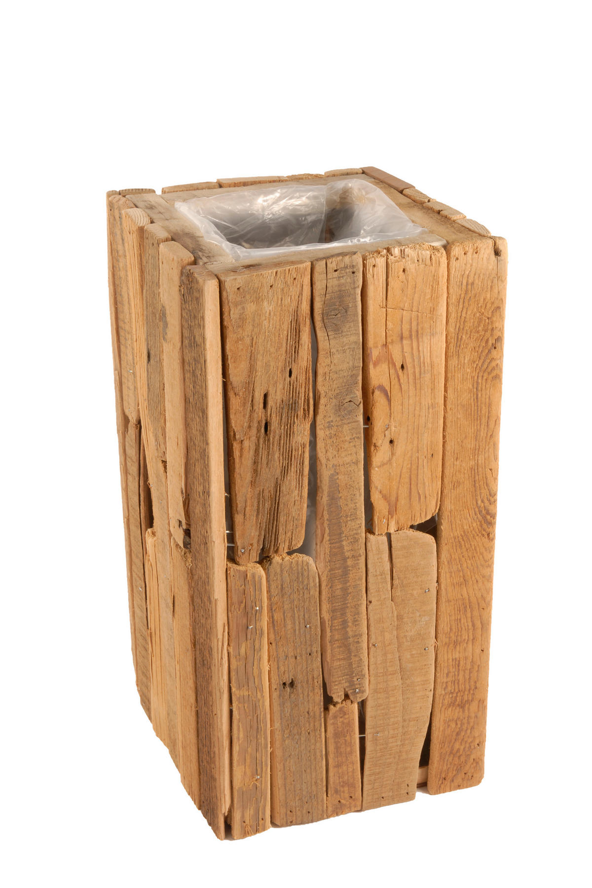 DEKOVASE  - Braun, Basics, Holz/Kunststoff (20/40/20cm)
