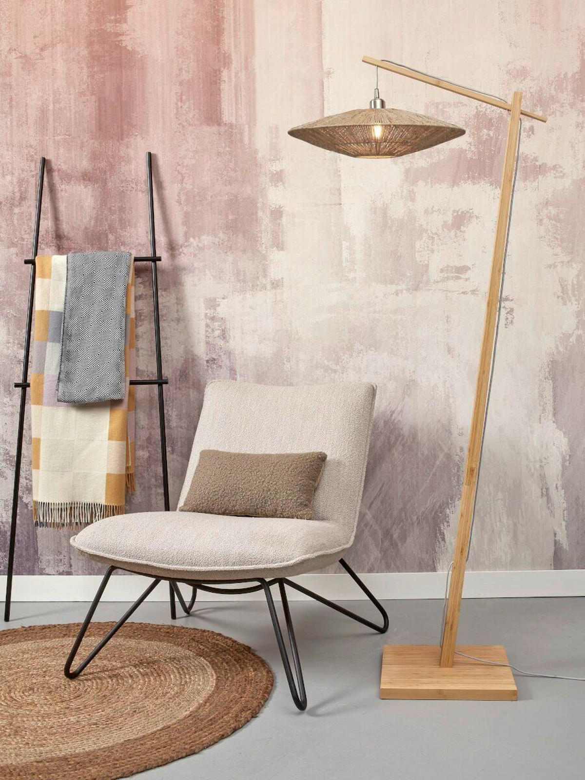 STEHLEUCHTE 78/176/55 cm    - Naturfarben, Trend (78/176/55cm) - Good & Mojo