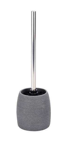 WC-BÜRSTENGARNITUR - Chromfarben/Grau, Basics, Kunststoff (10/15/10cm) - Wenko