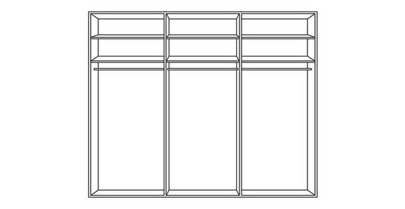 SCHWEBETÜRENSCHRANK  in Eichefarben  - Eichefarben/Anthrazit, KONVENTIONELL, Holzwerkstoff/Kunststoff (270/225/61cm) - Xora