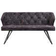 SITZBANK 157/85/59 cm  in Anthrazit, Schwarz  - Anthrazit/Schwarz, Design, Textil/Metall (157/85/59cm) - Carryhome