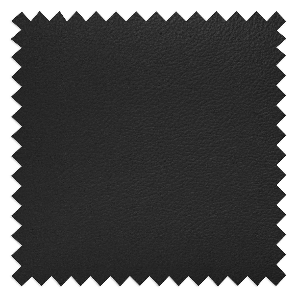 ECKSOFA in Lederlook Echtleder Schwarz  - Chromfarben/Schwarz, Design, Leder/Textil (241/168cm) - Livetastic