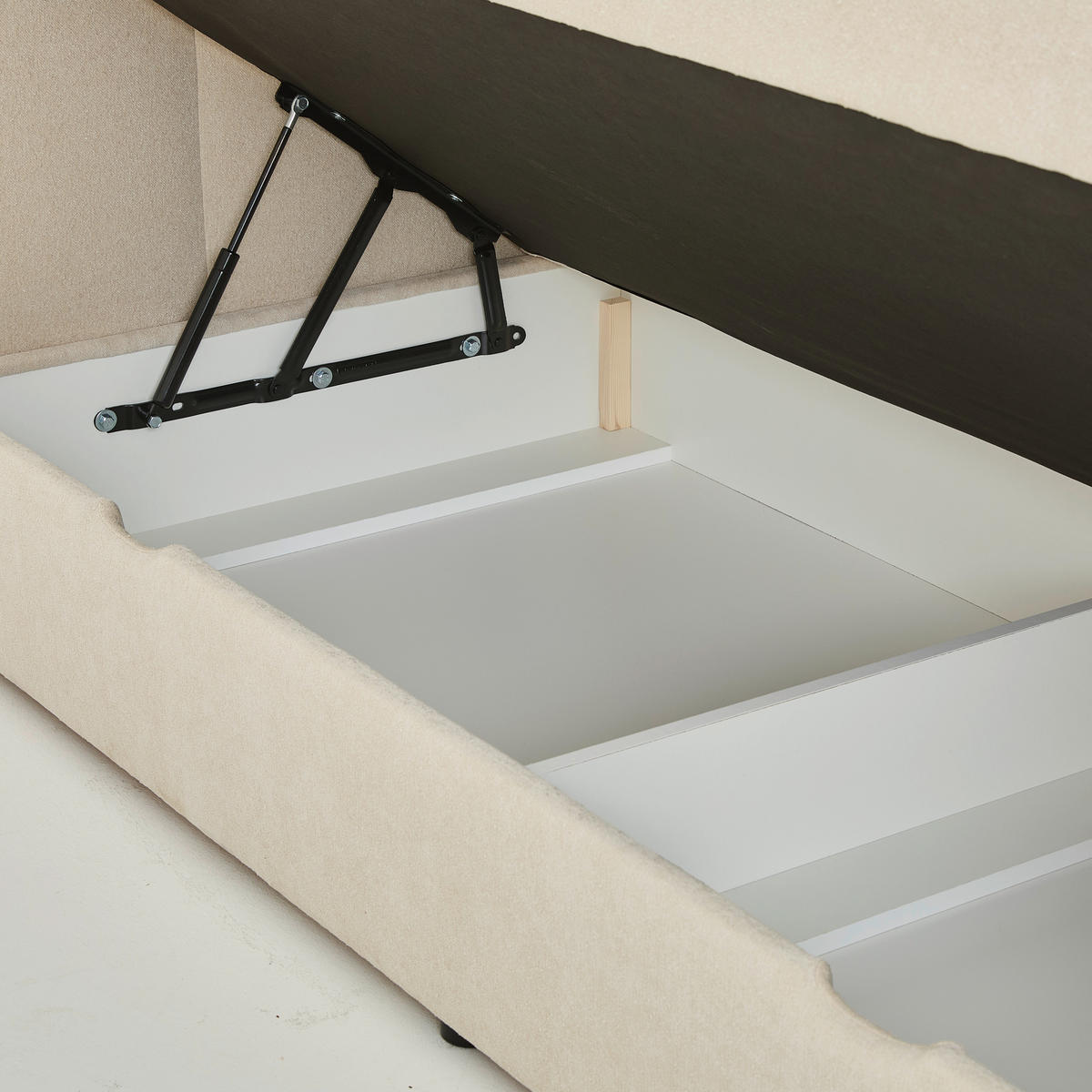 BOXBETT 180/200 cm  in Beige  - Beige/Schwarz, Design, Holz/Kunststoff (180/200cm) - Moderano