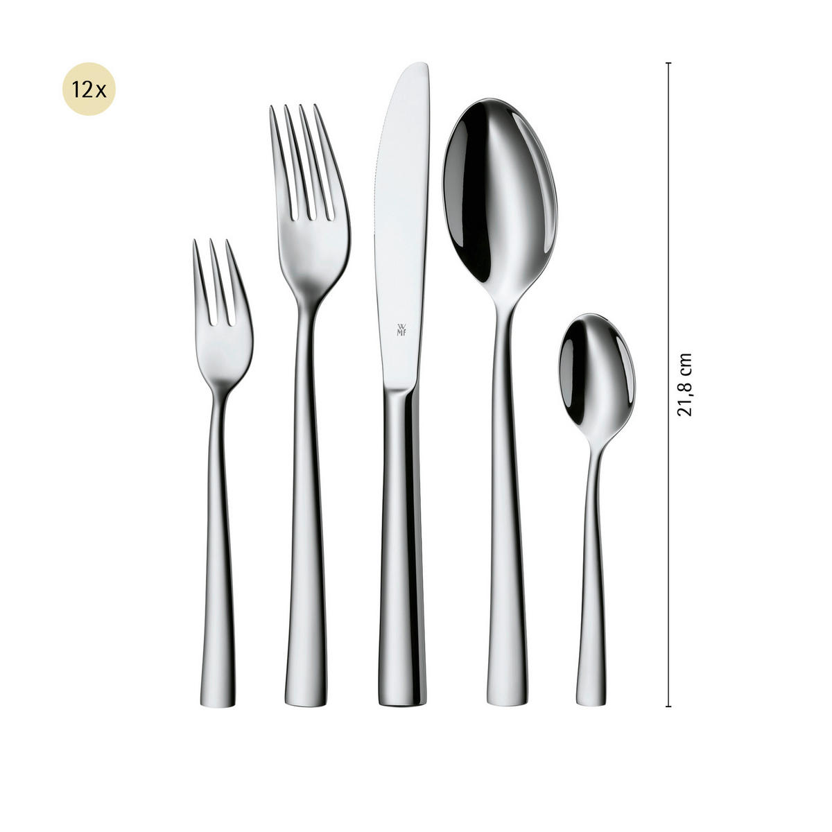 SET PRIBORA ZA JELO 60/1  Philadelphia  - boje oplemenjenog čelika, Konvencionalno, metal - WMF