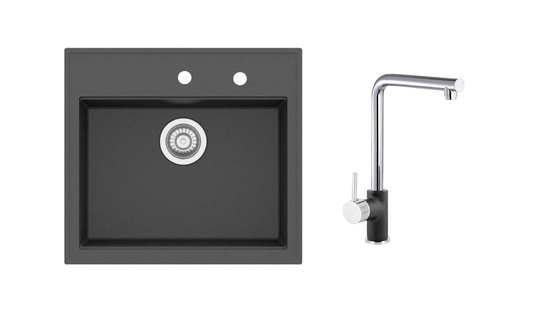 SUDOPERA - SET 56/51/20 cm - crna, Osnovno, kamen (56/51/20cm)