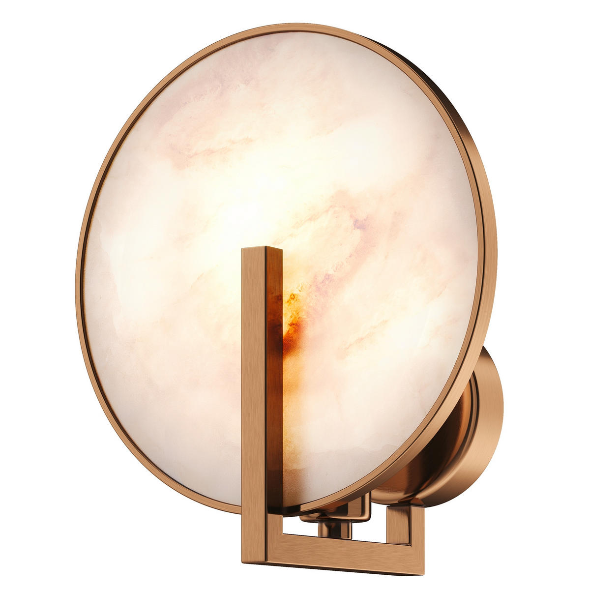 WANDLEUCHTE Modern 12.5/21/19 cm   - Goldfarben, Trend, Stein/Metall (12.5/21/19cm) - MAYTONI