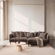 ECKSOFA  in Chenille Braun  276/162 cm  - Buchefarben/Braun, KONVENTIONELL, Holz/Textil (276/162cm) - Carryhome