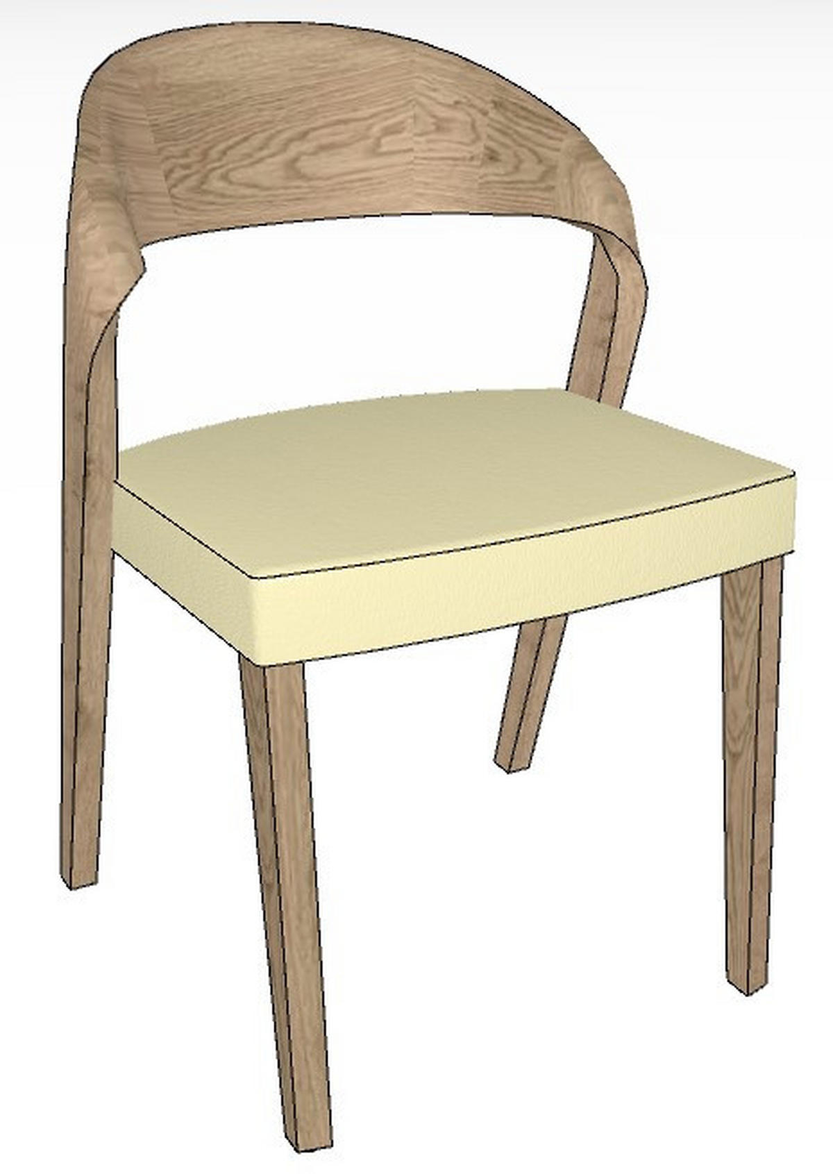 STOL, les barve hrasta  - barve hrasta, Natur, les (54/82/57cm) - Voglauer