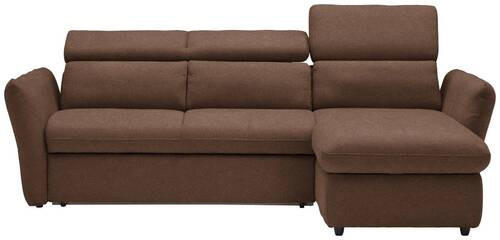 ECKSOFA in Mikrofaser Braun  240/172 cm  - Schwarz/Braun, Design, Kunststoff/Textil (240/172cm) - Stylife