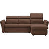 ECKSOFA in Mikrofaser Braun  240/172 cm  - Schwarz/Braun, Design, Kunststoff/Textil (240/172cm) - Stylife