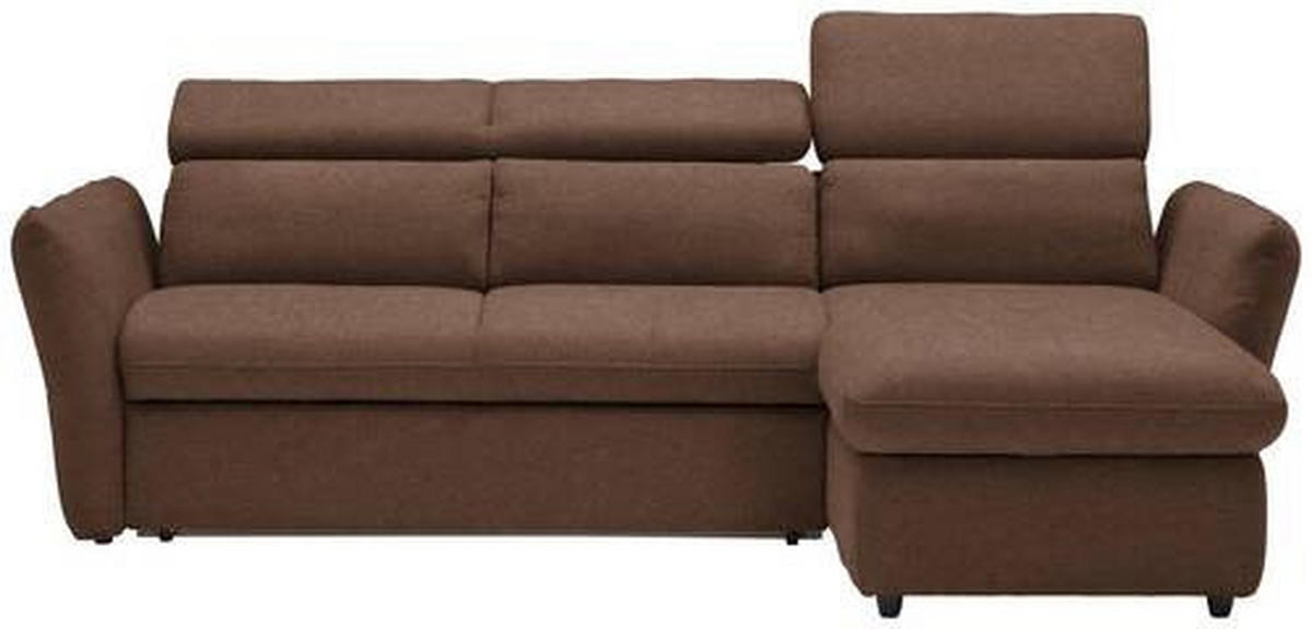 ECKSOFA in Mikrofaser Braun  240/172 cm  - Schwarz/Braun, Design, Kunststoff/Textil (240/172cm) - Stylife