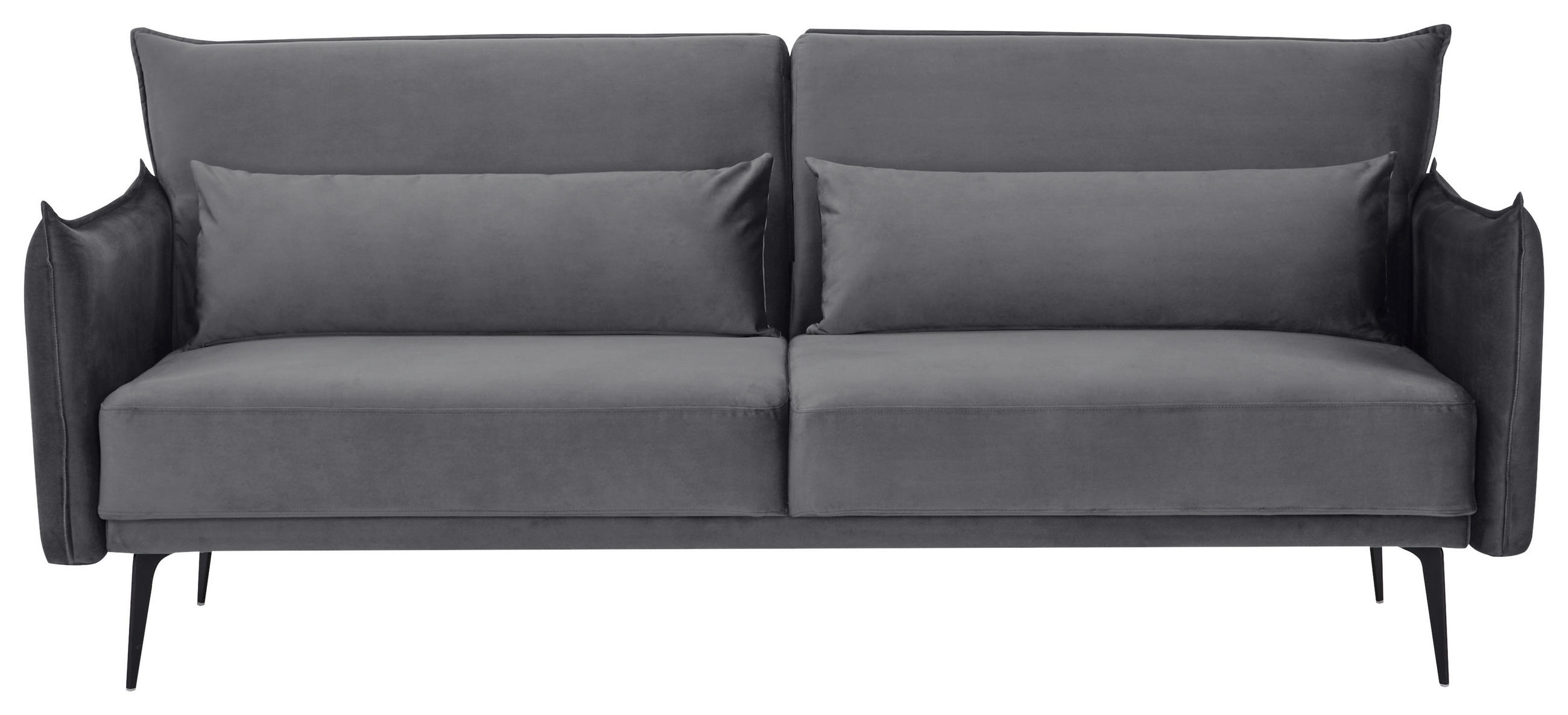 ROZKLÁDACÍ POHOVKA, kov, textil, tmavě šedá - tmavě šedá, Design, kov/textil (207/88/86cm) - Stylife
