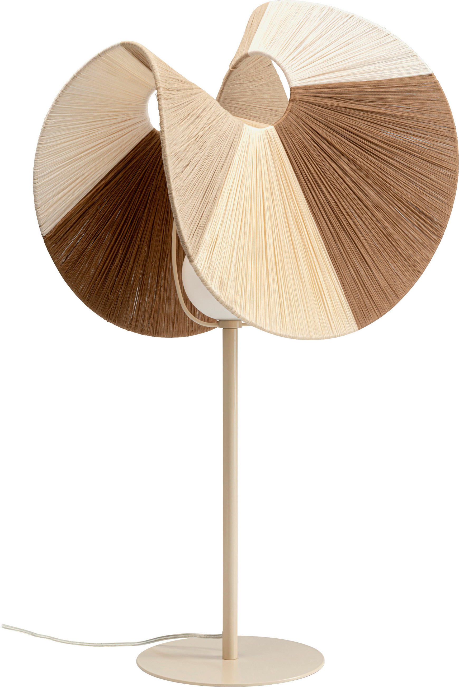 TISCHLEUCHTE Sella 37/72/20 cm  - Beige/Braun, Design, Textil/Metall (37/72/20cm) - Kare-Design