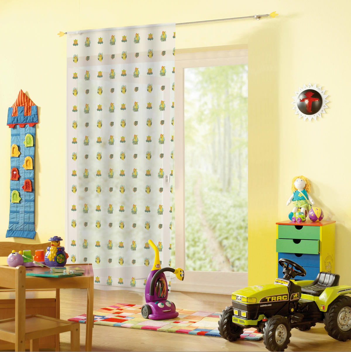 OTROŠKA ZAVESA   140/245 cm   - rumena/večbarvno, Design, tekstil (140/245cm) - Disney